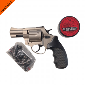 Zoraki R1G Satin használt gumilövedékes revolver Geco tölténnyel és lövedékkel
