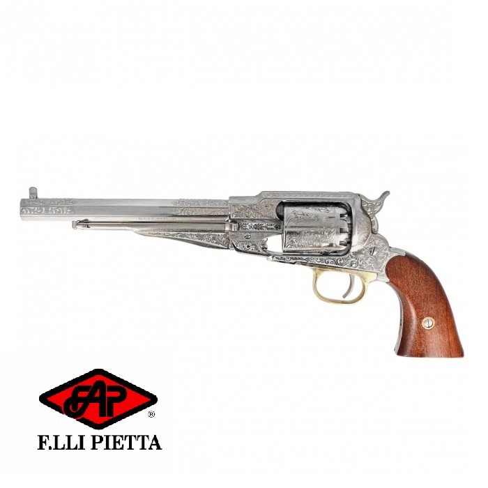Pietta 1858 Remington Texas Nickel Deluxe Engraved .44 revolver - Image 2