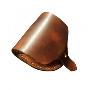 Tibőr barna bőr csappantyútartó