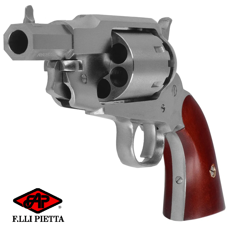 Pietta 1858 Remington Snubnose Martial Nickel .44 revolver - Image 4
